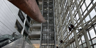 성남 코리아디자인센터 누드 엘리베이터 유리창청소 작업 후기!